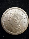 UNC 1846 Large Cent, N-2 rare US copper cent0