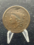1838 G/VG large cent - Damaged