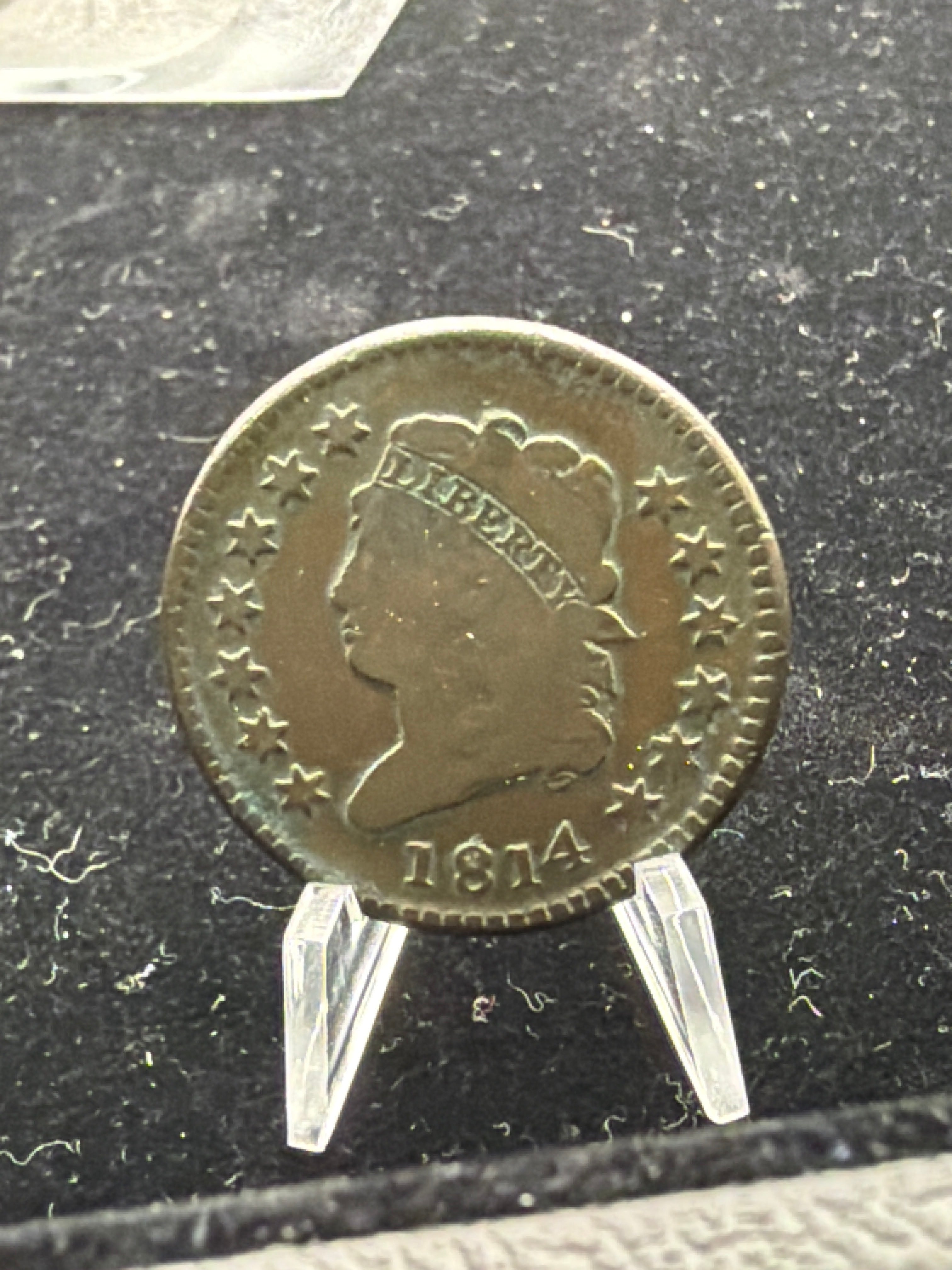 (VG) 1814 Plain 4 Large Cent - Rare Date Condition EAC copper