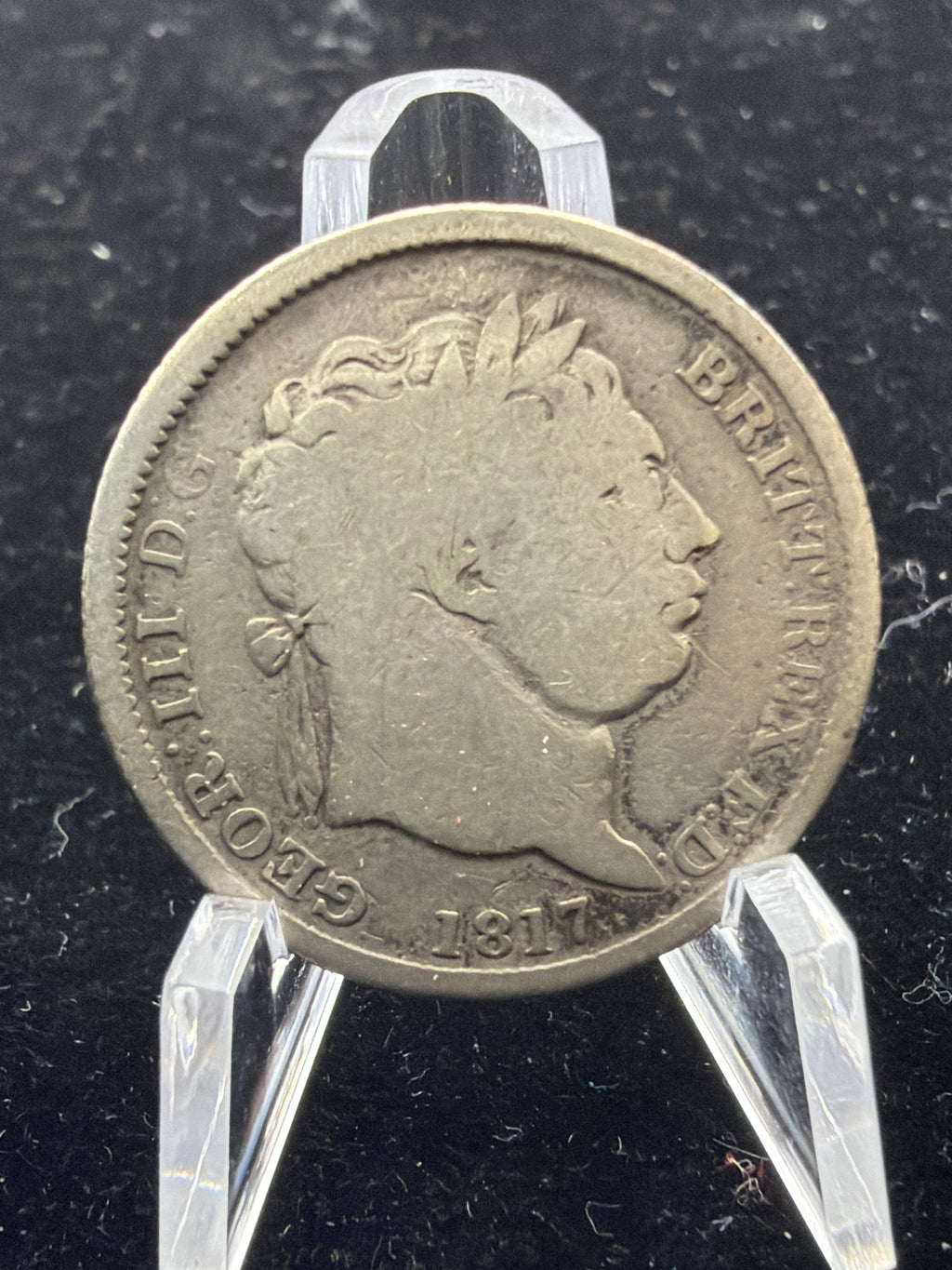 1817 One Shilling - George III Great Britain Sterling Silver Coin