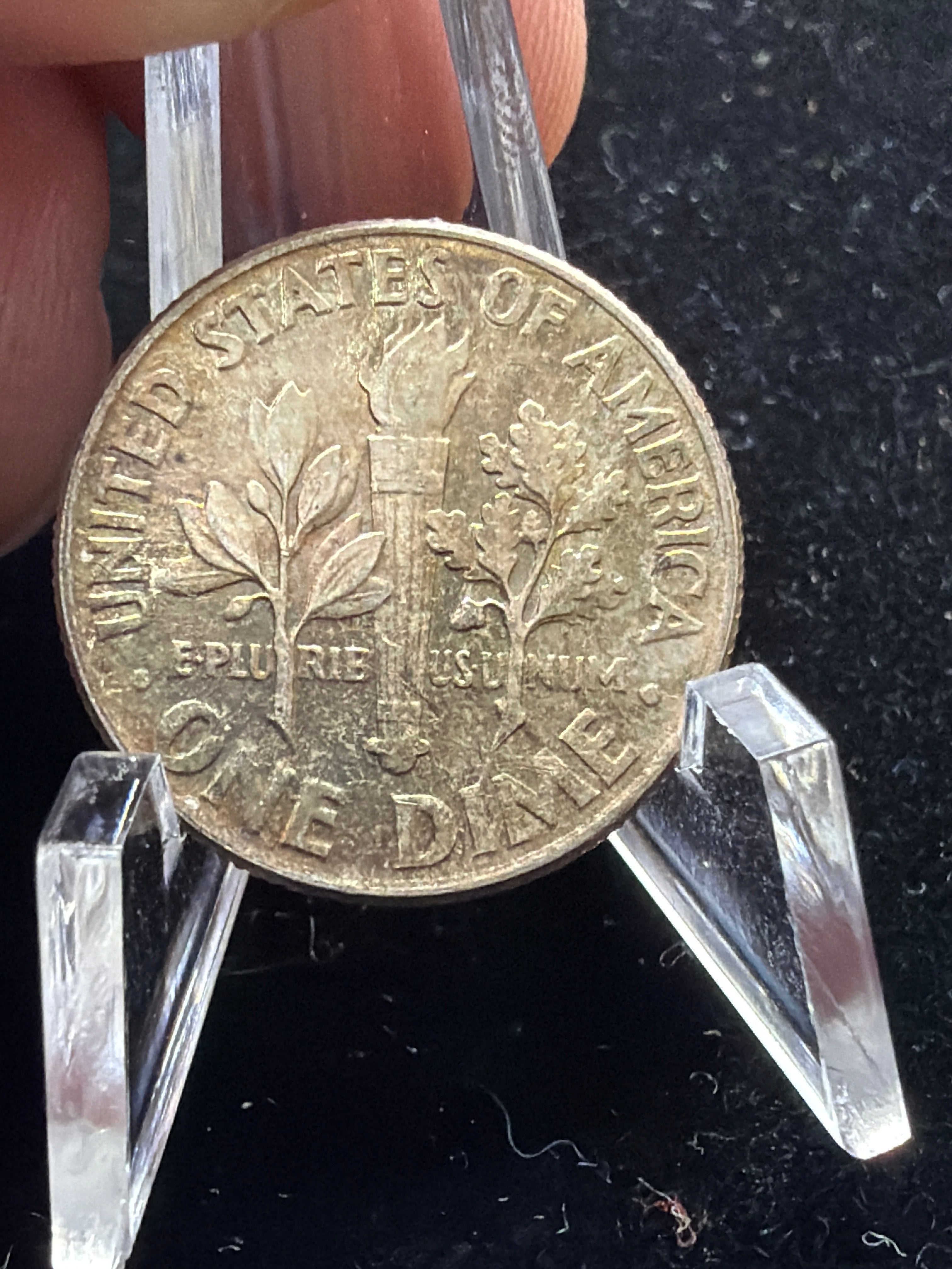 1959 Toned Roosevelt Dime - Uncirculated Silver US Coin