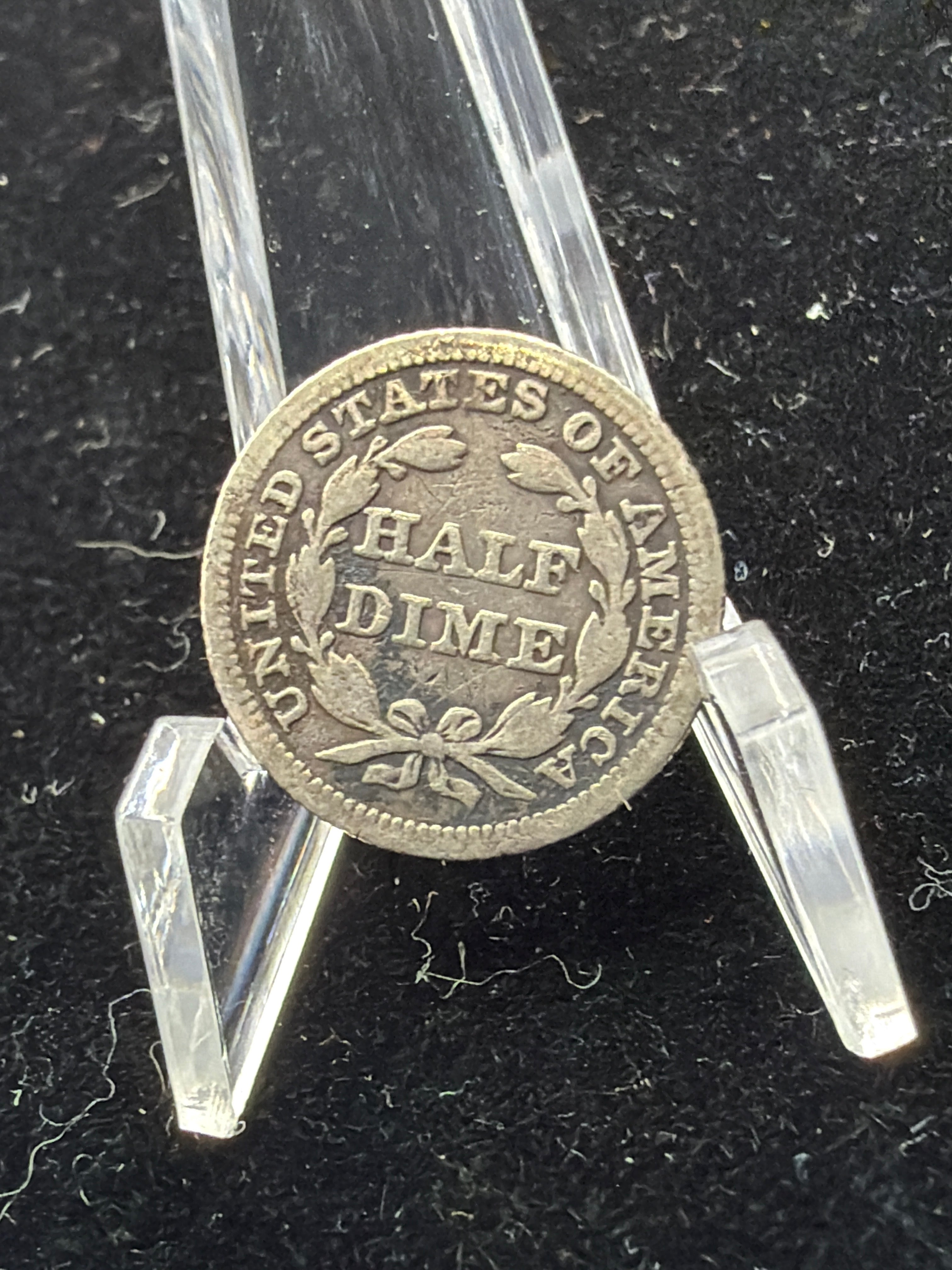 1845 Half Dime - Seated Liberty US silver coin