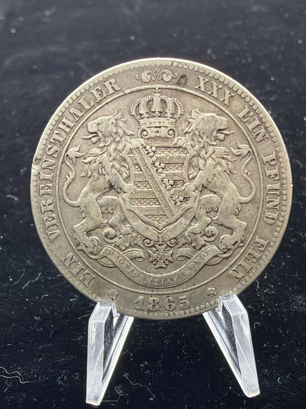 1865 XF Saxony-Albertine 1 Vereinsthaler - German Silver Coin