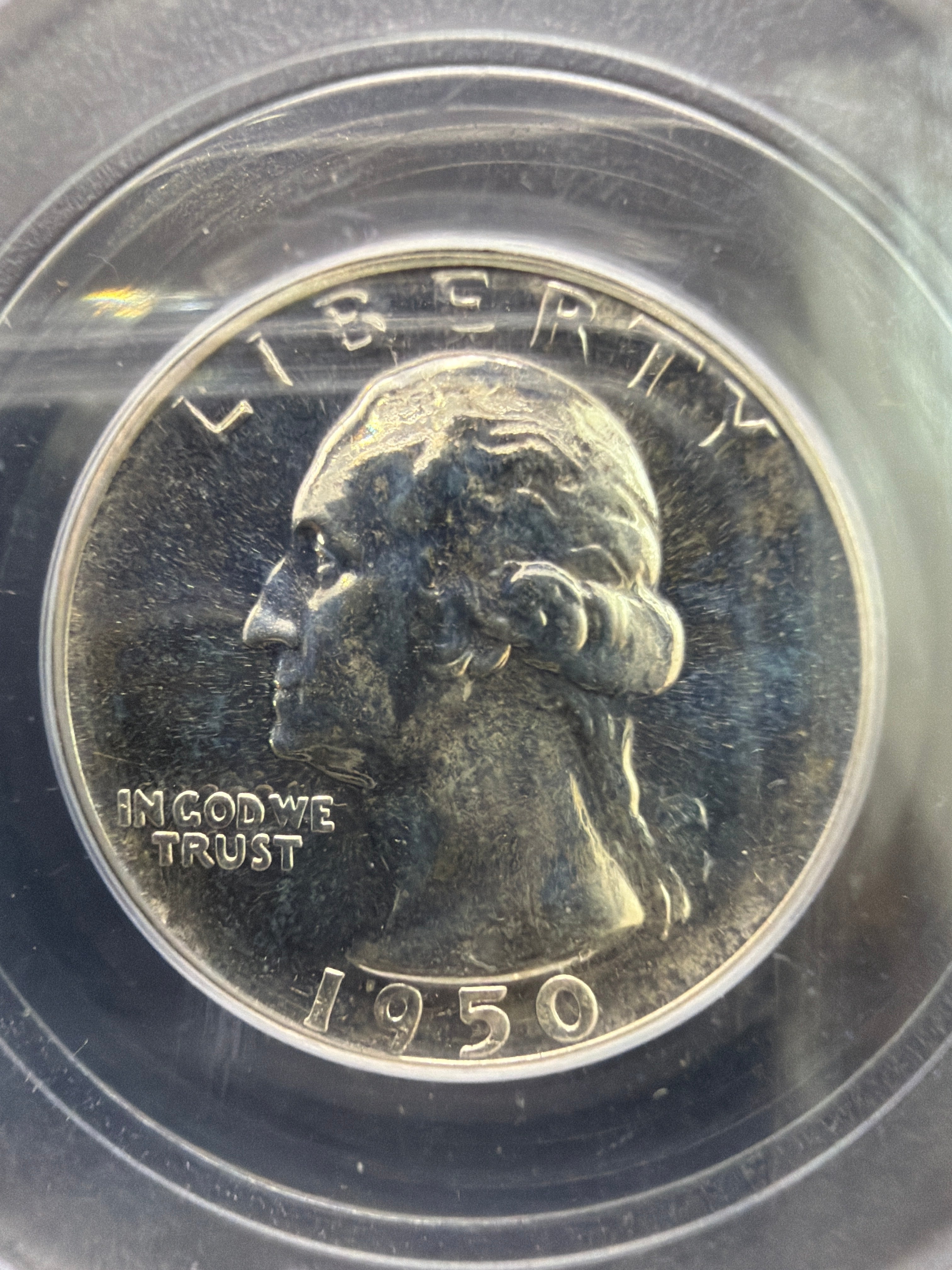 1950 PCGS PR65 25c - Rare OGH Holder Washington Proof Quarter