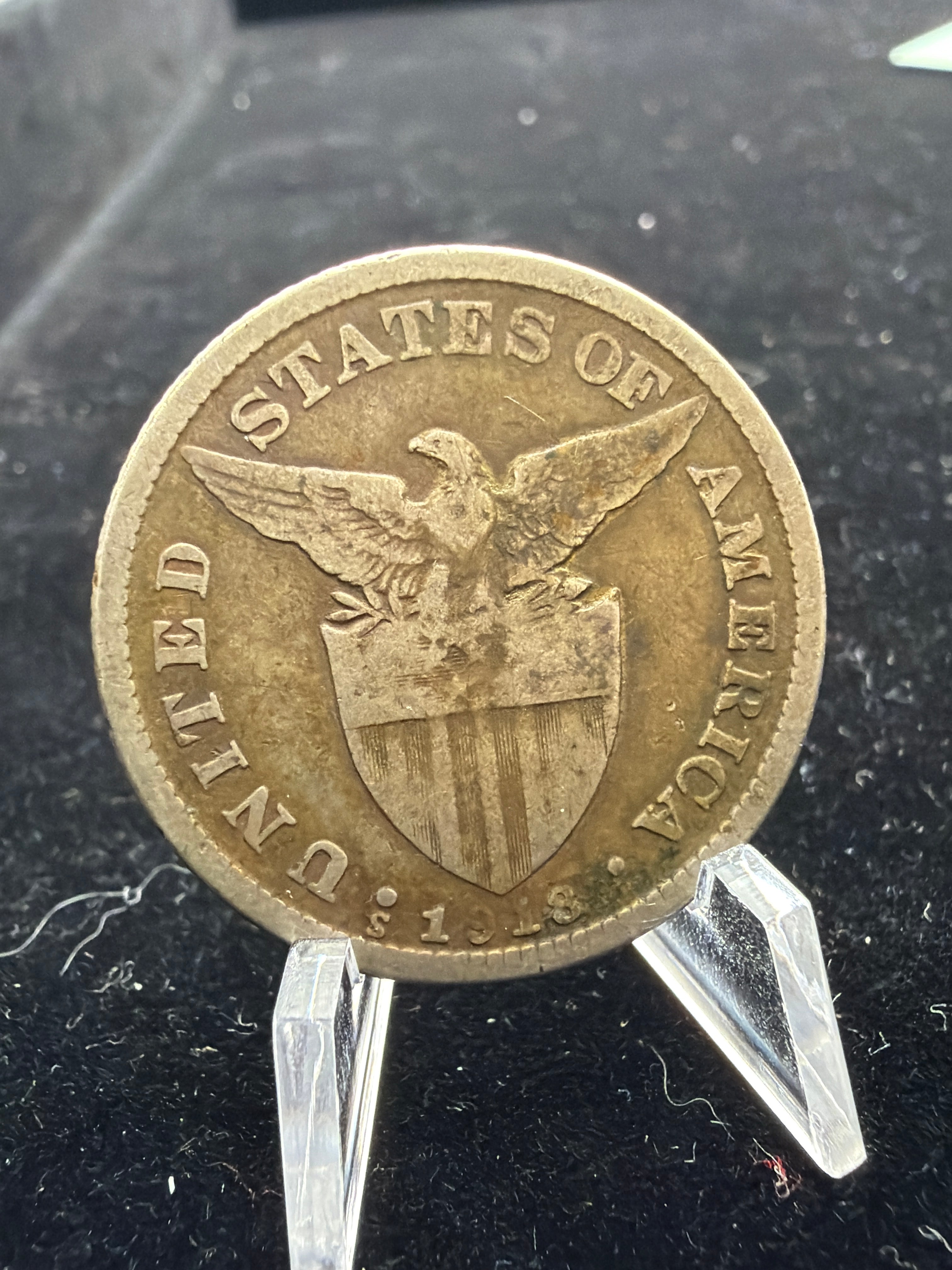 1916-S Philippines 50 centavos - US silver coin San Francisco