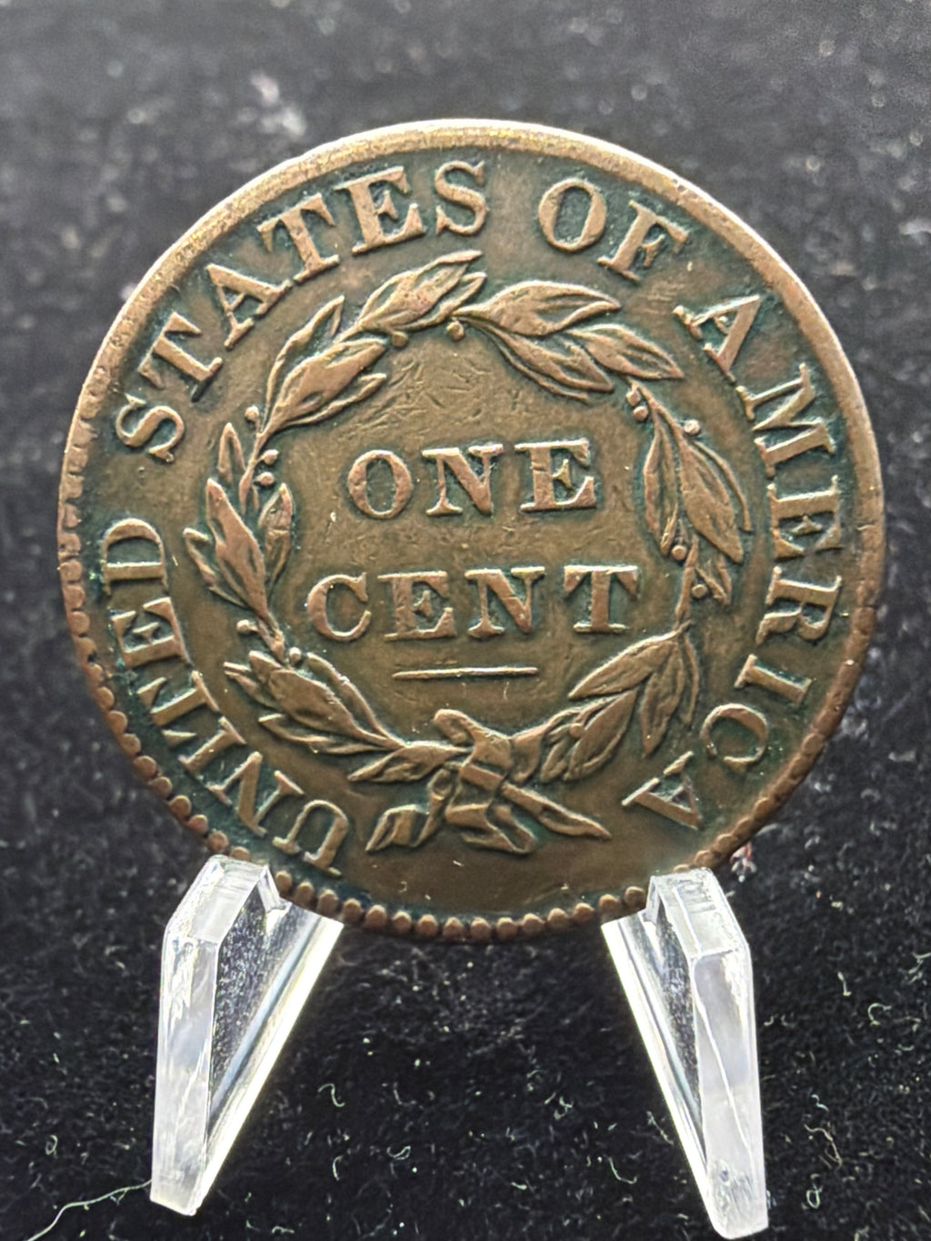 1829 XF/AU LG. LETTERS US Large Cent - US EAC Copper penny coin