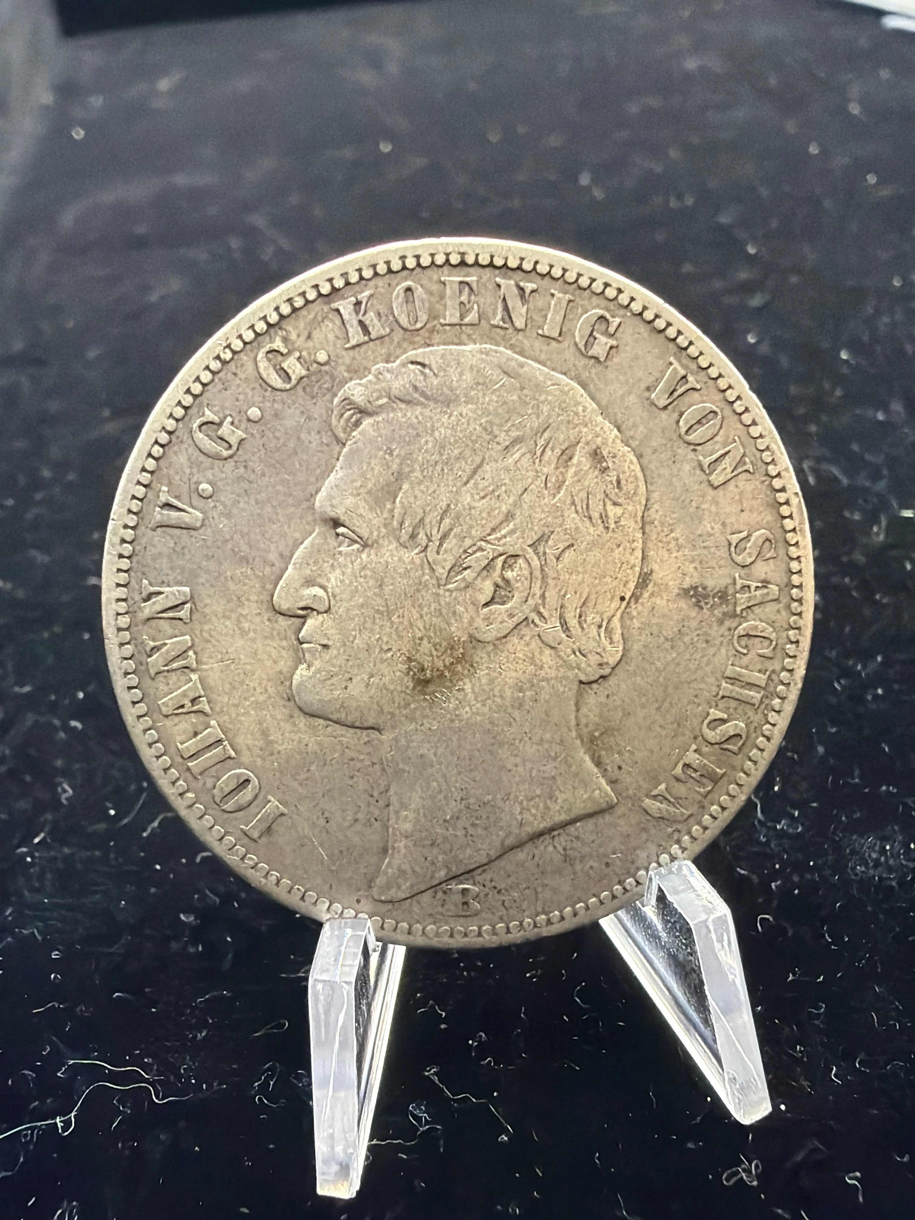 1865 XF Saxony-Albertine 1 Vereinsthaler - German Silver Coin