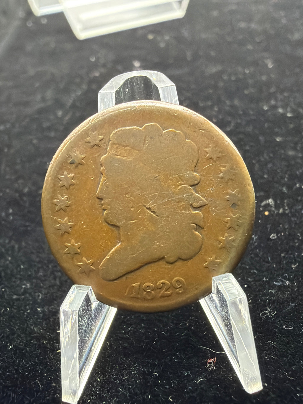 GOOD 1829 half cent - Circulated US Copper 1/2c coin