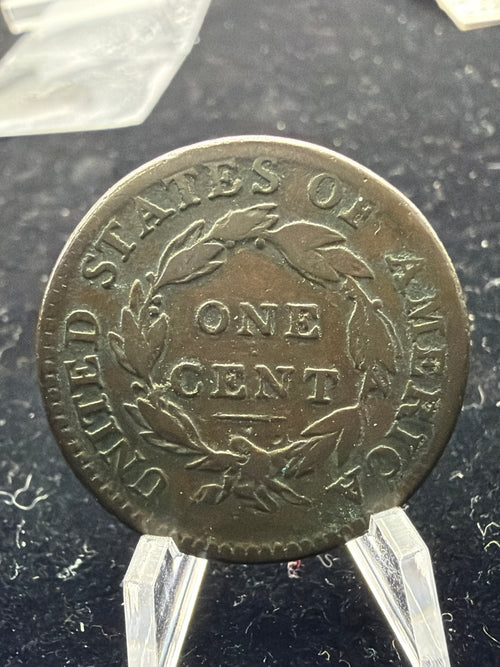 (VG) 1814 Plain 4 Large Cent - Rare Date Condition EAC copper