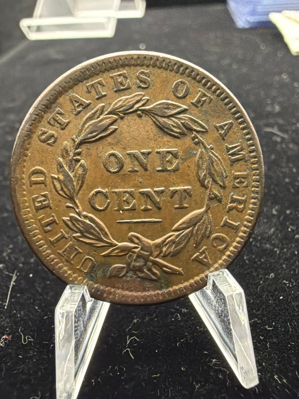 1838 AU Large Cent - Copper US EAC high grade coin