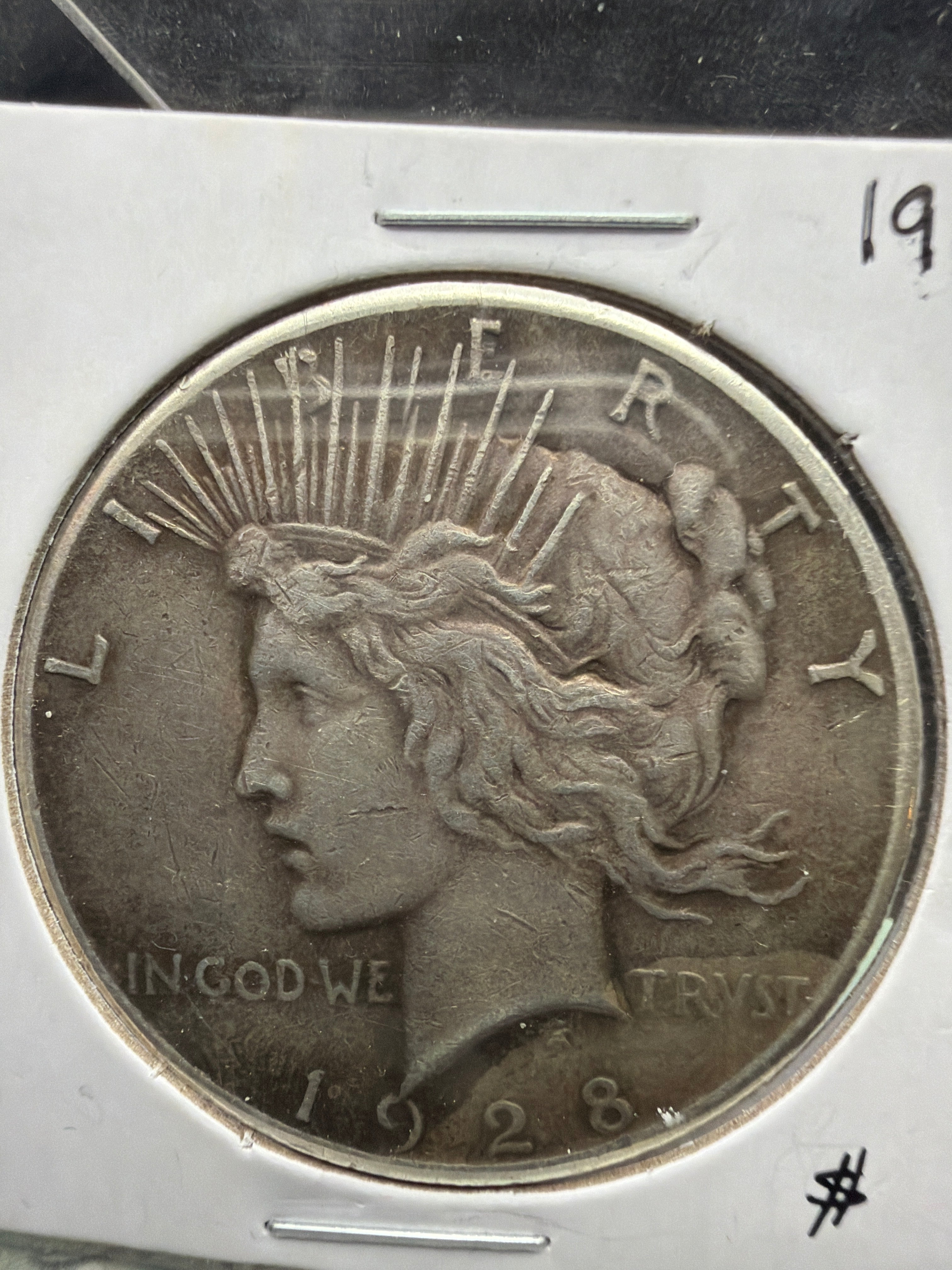 XF/AU 1928 Peace dollar - Key Date Silver Dollar Coin