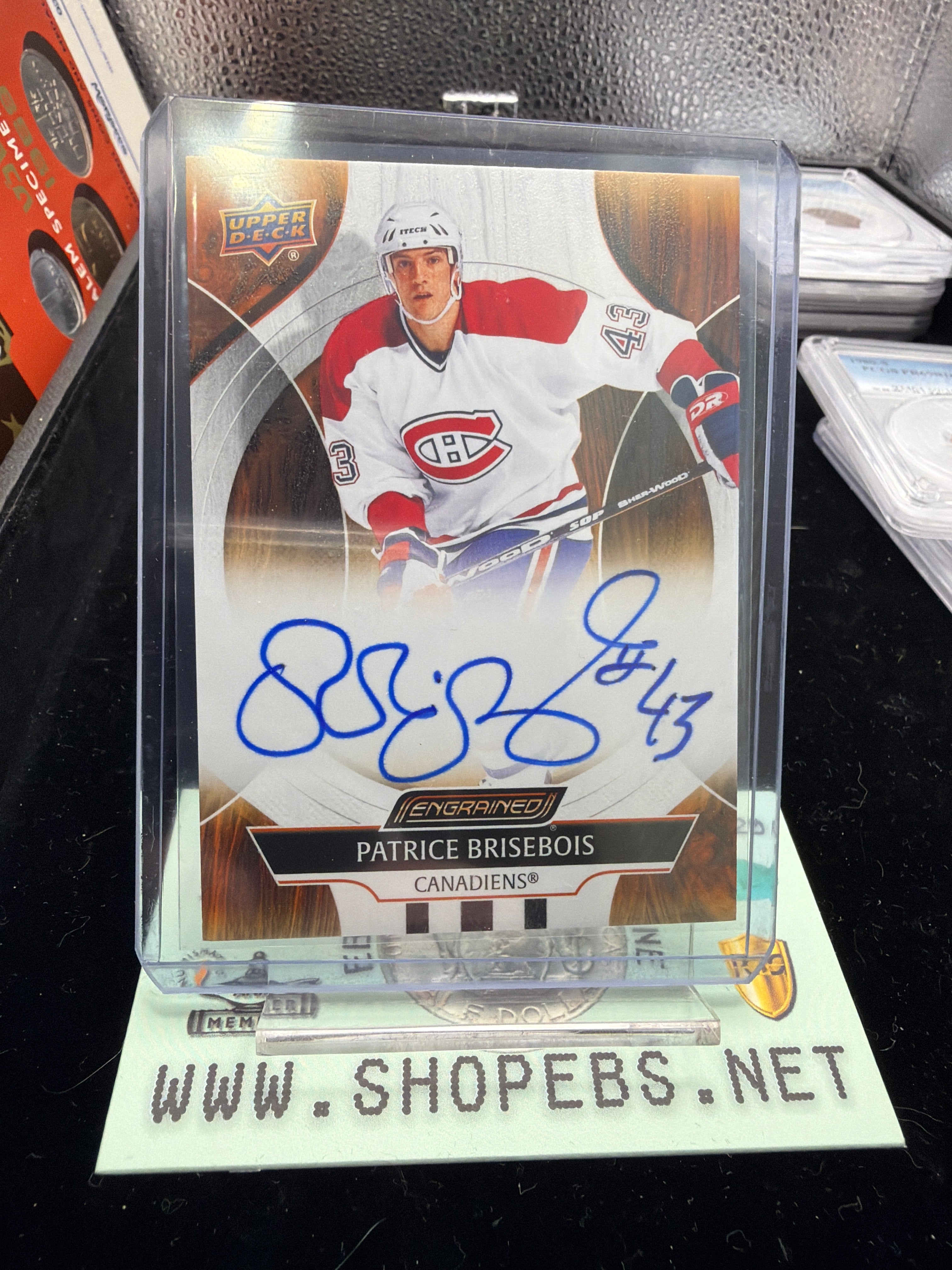 Patrice Brisebois auto - 2025 Engrained Icons Hockey Upper Deck