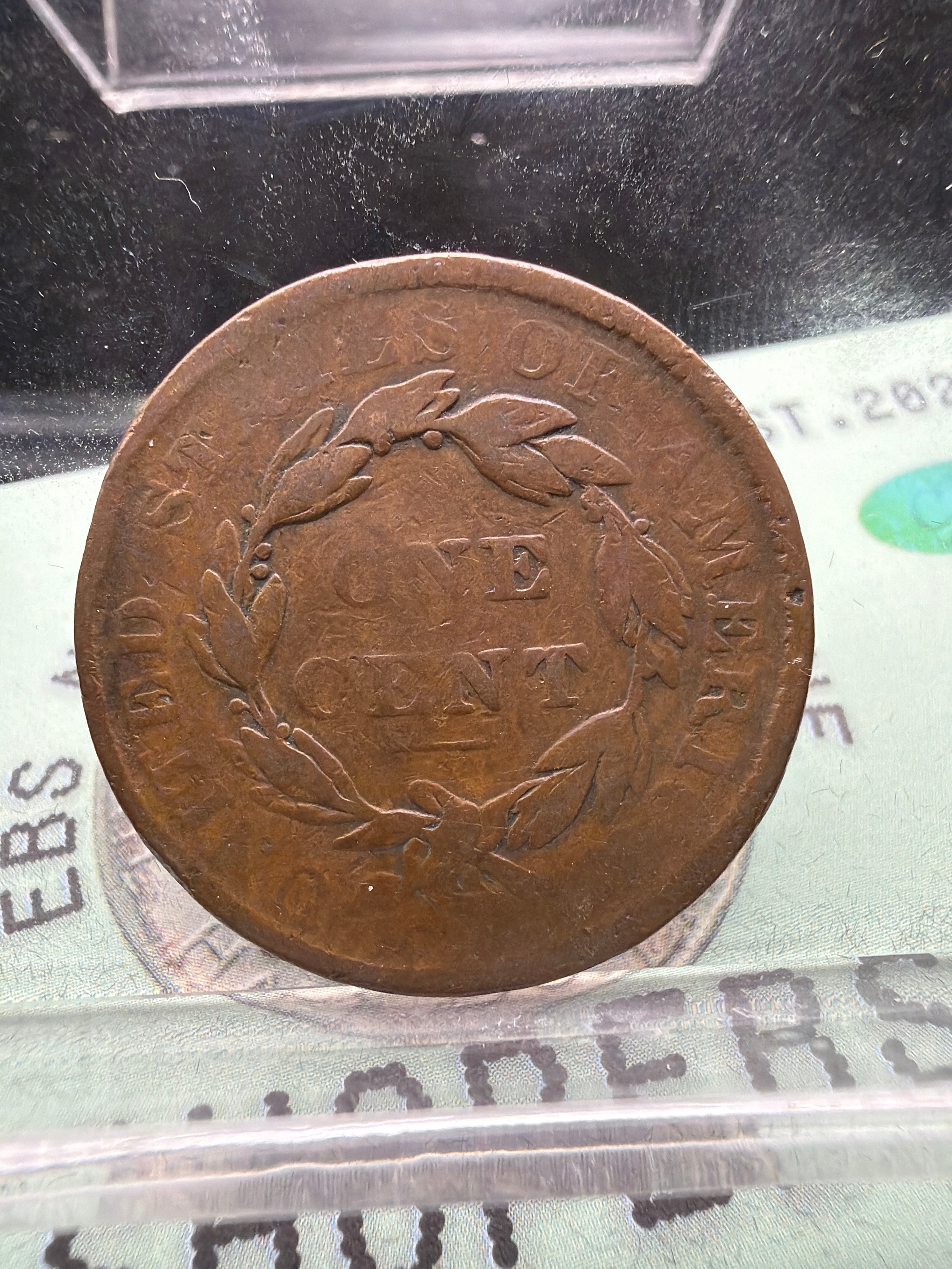 1835 US Large Cent - Rare Early US Copper Coin 1c