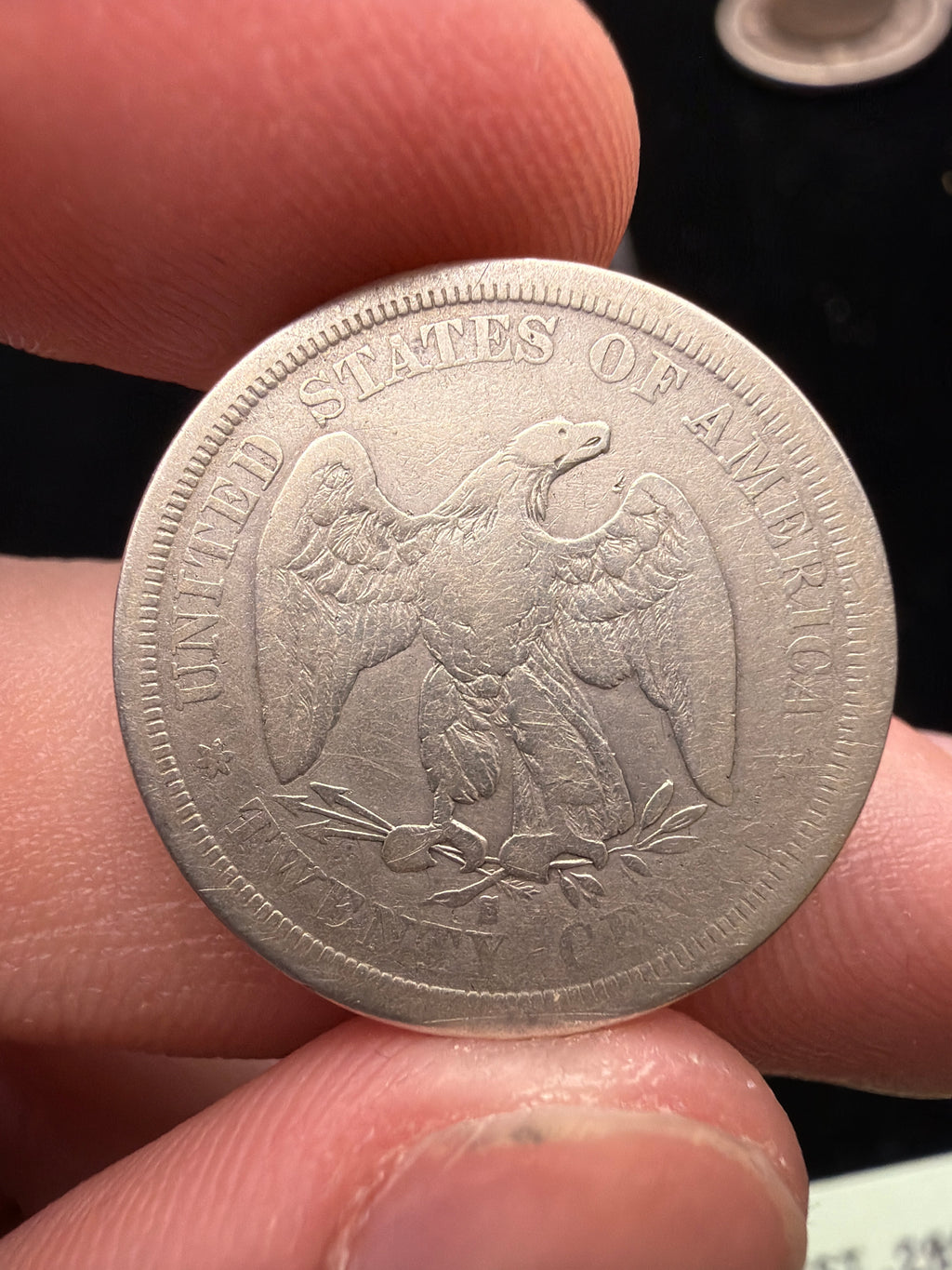 1875-S 20 cent piece - odd denomination US Silver coin 20c