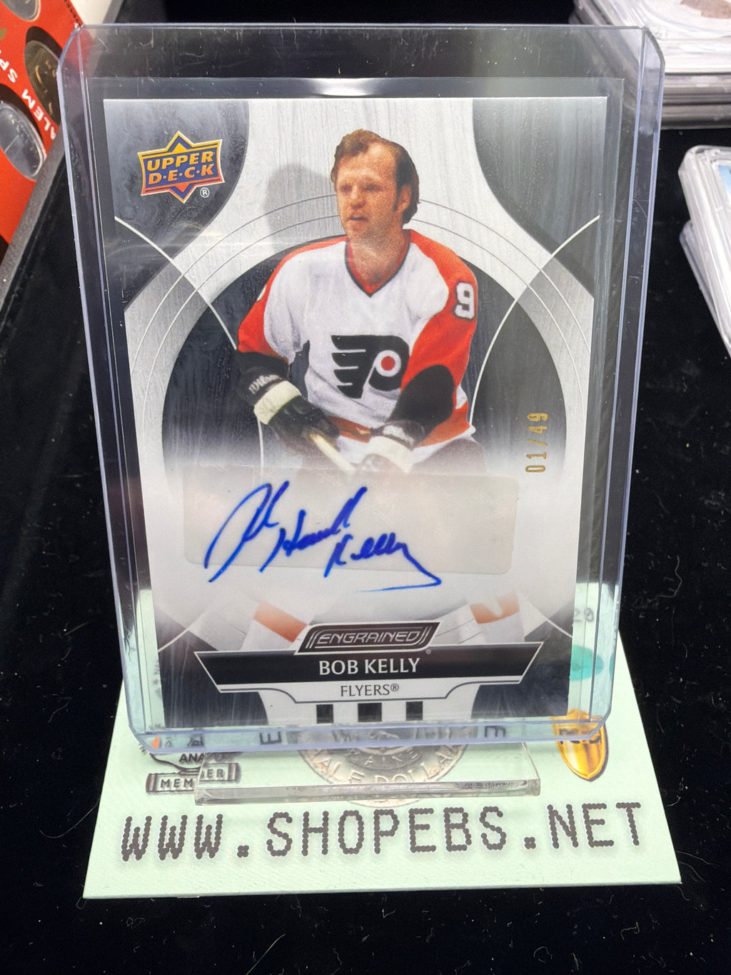 Bob Kelly Auto - UD 2025 Engrained Icons Black parallel #CA-BK