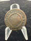 1832 Haiti 1 centime - an 29 copper coin