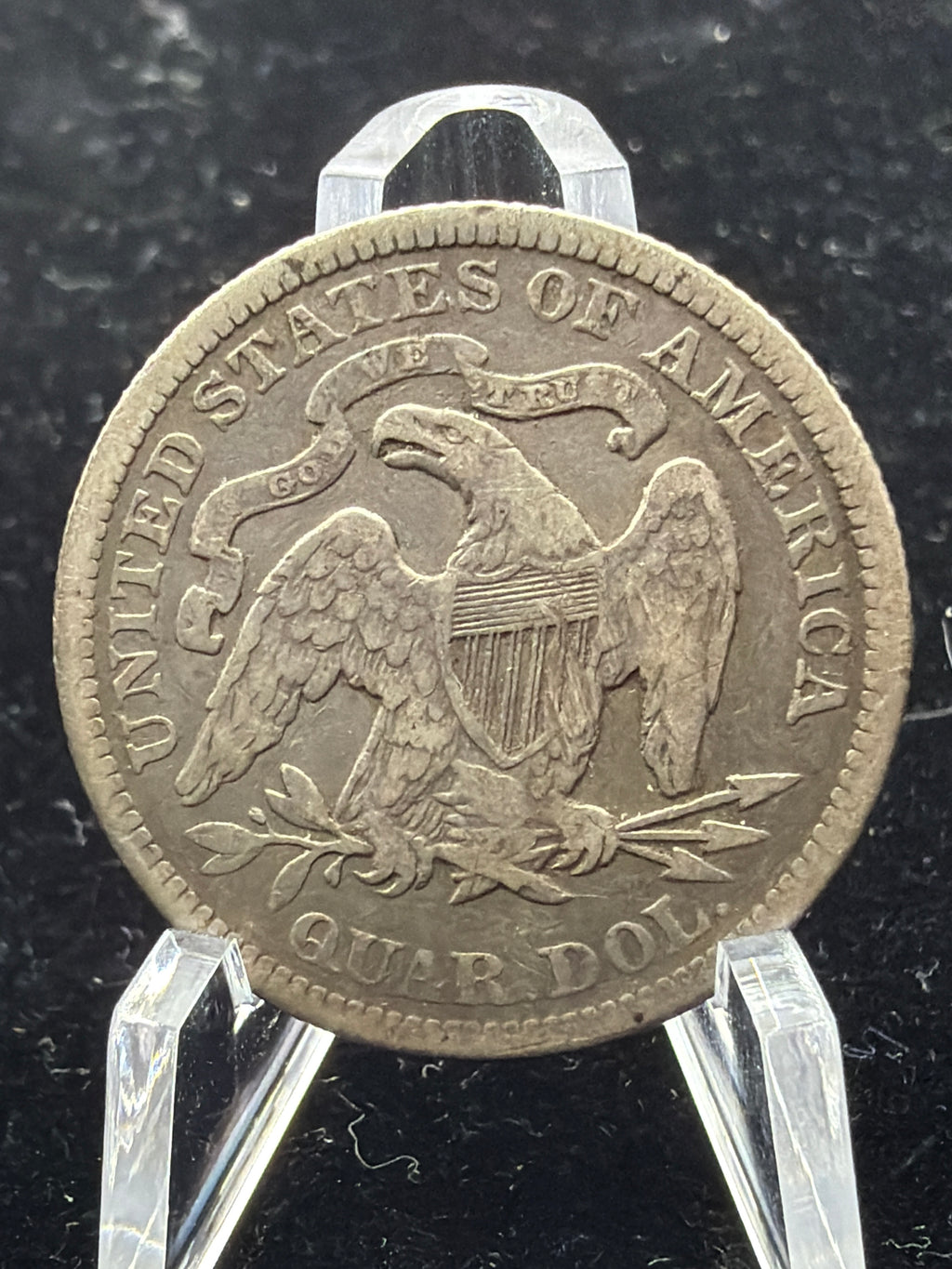 VF 1877 Seated Liberty Quarter - US Silver 25c Coin