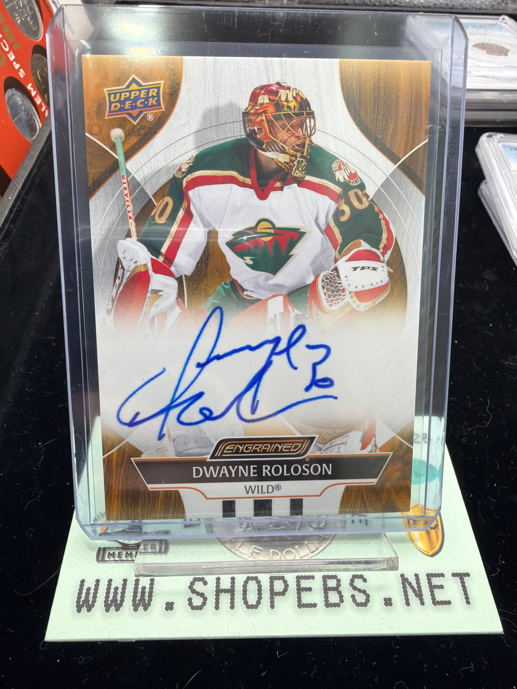 Dwayne Roloson Auto - UD 2025 Engrained Icons Hockey #CA-YO