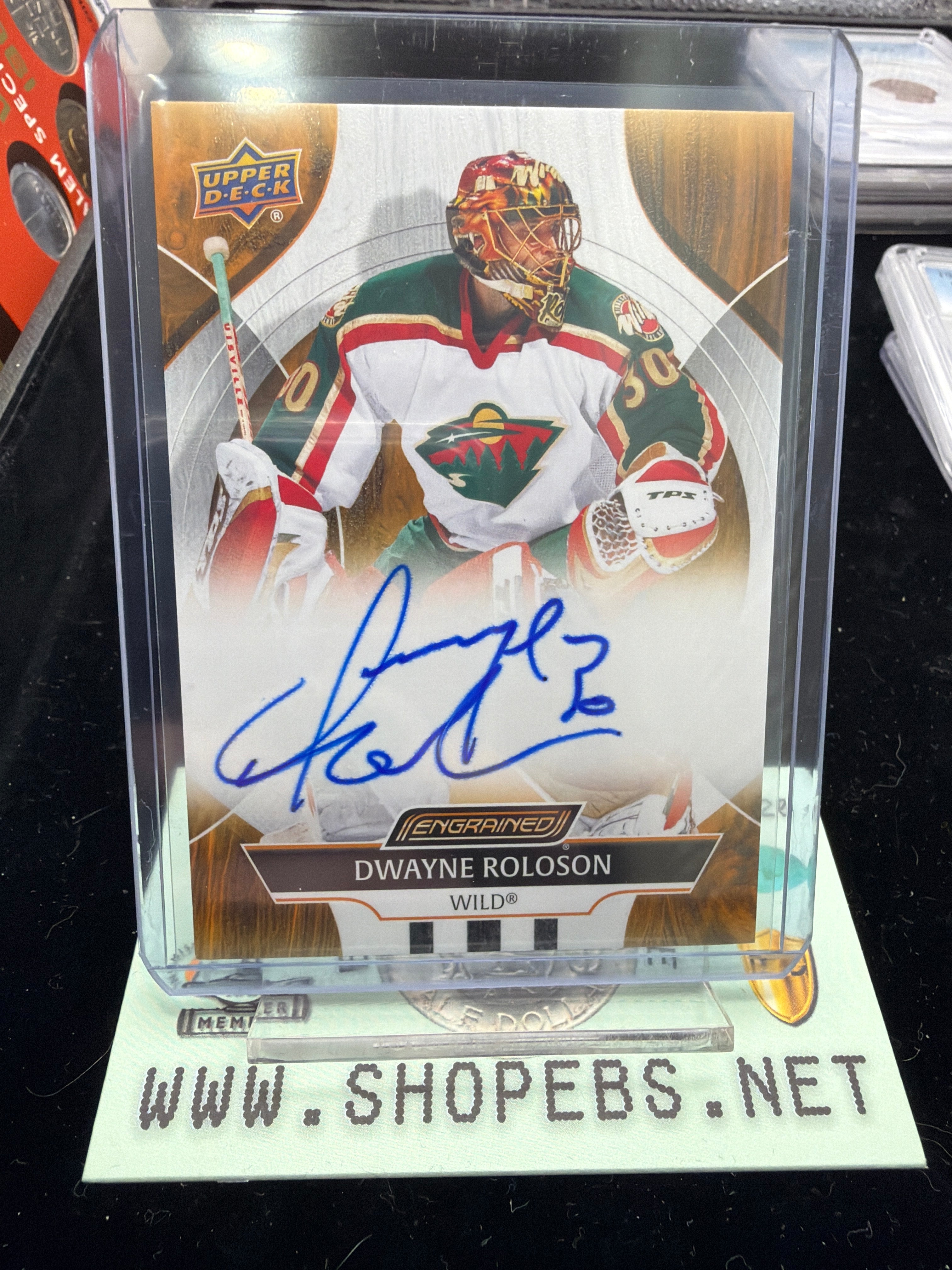 Dwayne Roloson Auto - UD 2025 Engrained Icons Hockey #CA-YO