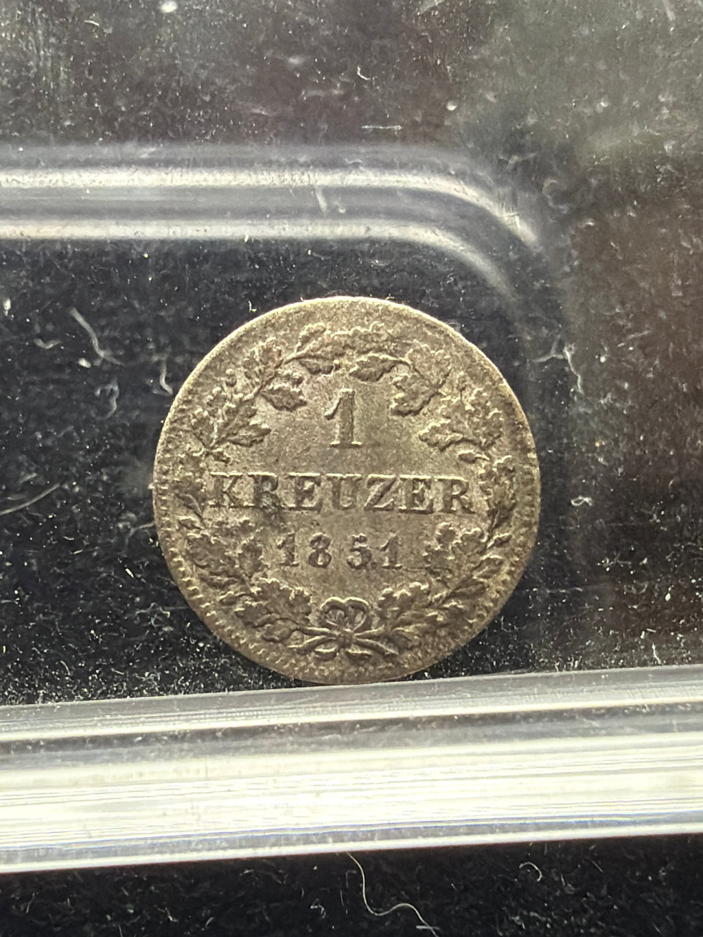 1851 Bavaria German State 1 Kreuzer - Silver coin