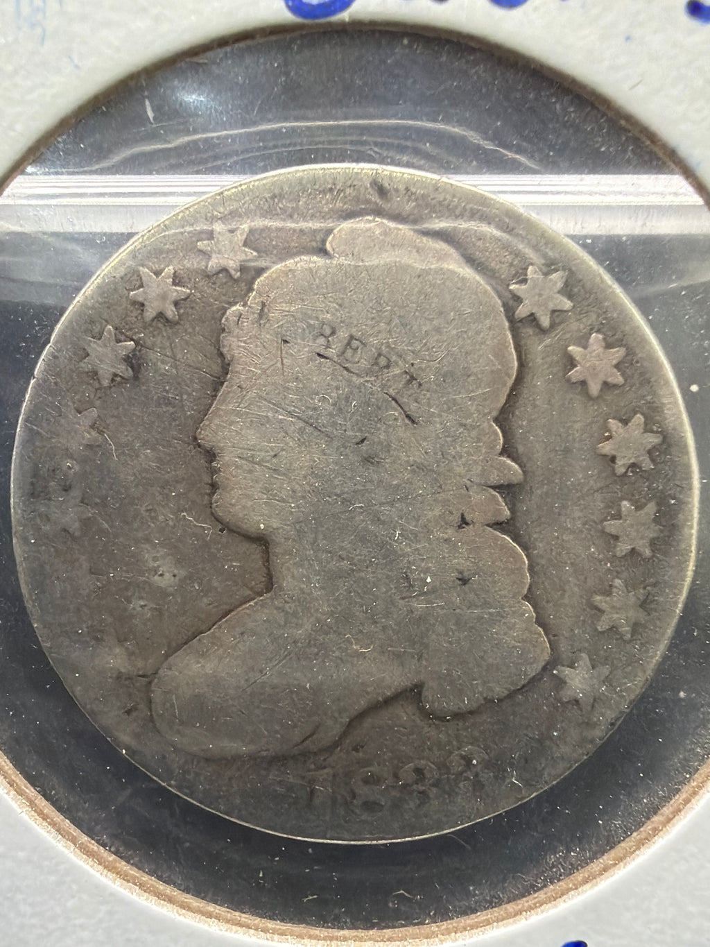 AG 1833 Capped Bust 50c - US Silver Half Dollar