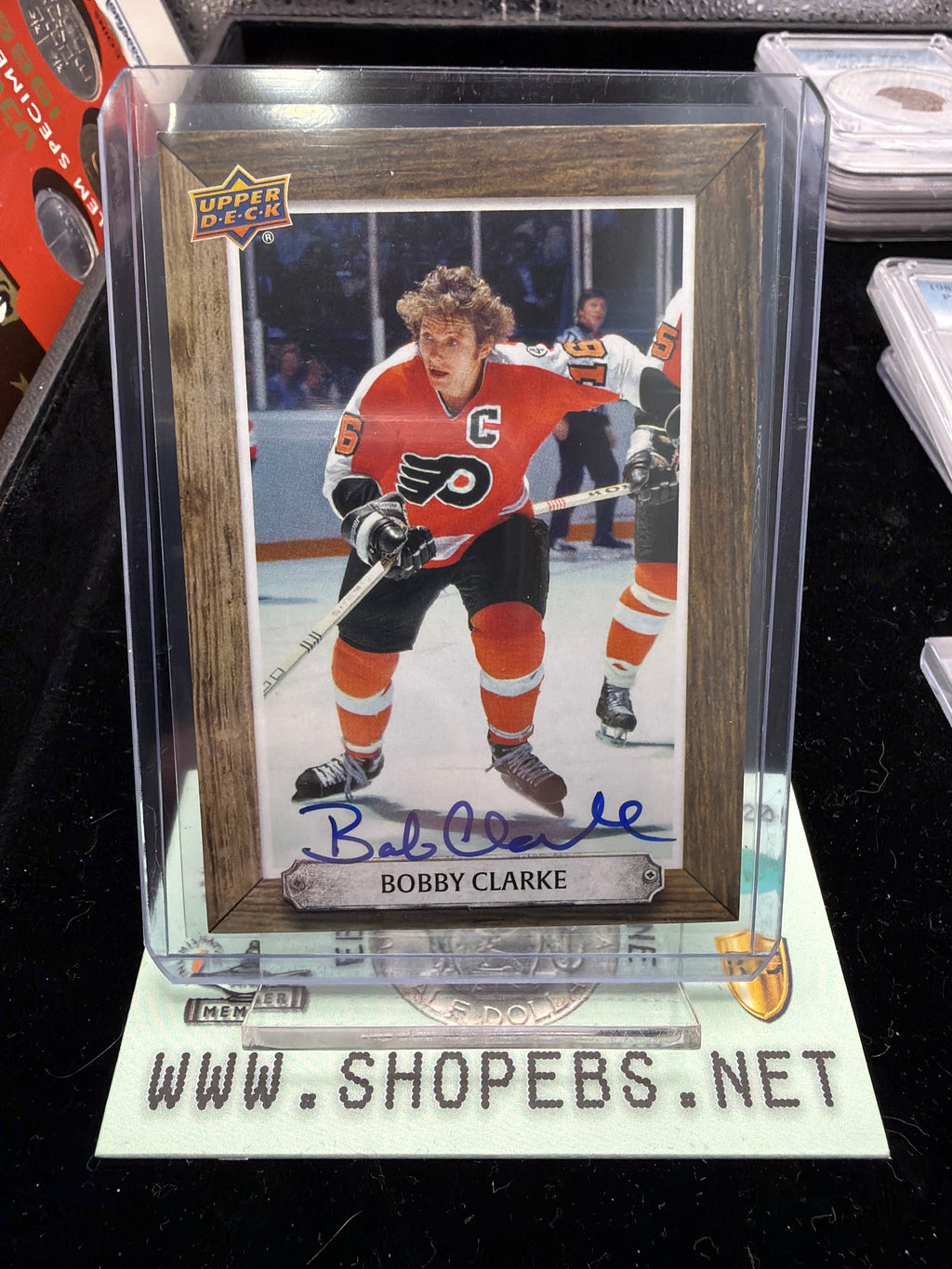 Bobby Clarke Auto - Beehive signatures UD 2025 Engrained #BH-BC