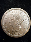 (Under Greysheet) 1846 1c - Rare Variety N-14 Tall Date large cent UNC